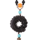 Ebony Carved Dragon Pendant Auto Car Rear View Mirror Decoration Ornaments