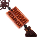 Wood Ethnic Chinese Abacus Amulet Pendant Car Rearview Mirror Charm Ornament