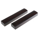 Vintage Set of 2 Heavy Wooden Black Calligraphy Paperweight Desk Parts