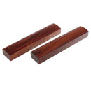 Vintage 2 Pieces Heavy Wooden Calligraphy Paperweight Desk Parts Brown