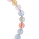 Stretchy Natural Morganite Stone Barcelet Round Beads for Girl Birthday Gift