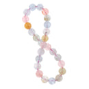 Stretchy Natural Morganite Stone Barcelet Round Beads for Girl Birthday Gift