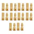 3.5mm Gold Connector Battery ESC Plug Pack of 10 Pairs for RC Car Accessory