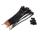 10 Pairs Black Waterproof IP65 3 Pin 22AWG Male+Female Connectors Wire LED Cables 7.87 x 0.31inch