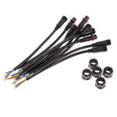 5Pairs Black Male/Female Waterproof IP65 3Pin 22AWG Wire LED Cable Connector