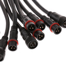 5Pairs Black Male/Female Waterproof IP65 3Pin 22AWG Wire LED Cable Connector