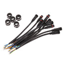 5Pairs Black Male/Female Waterproof IP65 3Pin 22AWG Wire LED Cable Connector