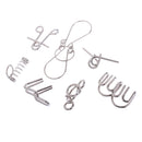 7pcs/set Metal Wire Puzzle Brain Teser Magic Rings Puzzle for Children Adults Students Toy Gift