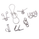 7pcs/set Metal Wire Puzzle Brain Teser Magic Rings Puzzle for Children Adults Students Toy Gift