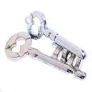 Key Lock Puzzle Classic Metal Brain Teaser IQ EQ Test Toys for Kids Adults Children Birthday Funny Gift Silver