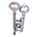 Key Lock Puzzle Classic Metal Brain Teaser IQ EQ Test Toys for Kids Adults Children Birthday Funny Gift Silver
