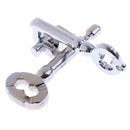 Key Lock Puzzle Classic Metal Brain Teaser IQ EQ Test Toys for Kids Adults Children Birthday Funny Gift Silver