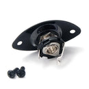 Oval 1/4" 6.35mm Electric Guitar Ukulele Output Input Jack Plug Socket Black