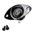 Oval 1/4" 6.35mm Electric Guitar Ukulele Output Input Jack Plug Socket Black