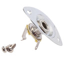 Musically Oval Indented Guitar Output Jack Plate Socket 1/4'' for Electric Guitar Bass
