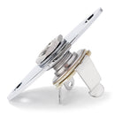 Chrome 1/4'' Oval Flat Guitar Output Jack Plate Socket for Cigar Box Electric Guitar