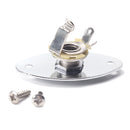 Chrome 1/4'' Oval Flat Guitar Output Jack Plate Socket for Cigar Box Electric Guitar