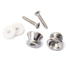 2 Pcs Metal Guitar Strap Lock Button with Mounting Screws for Acoustic Electric Guitar Parts