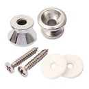 2 Pcs Metal Guitar Strap Lock Button with Mounting Screws for Acoustic Electric Guitar Parts