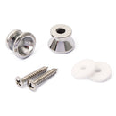 2 Pcs Metal Guitar Strap Lock Button with Mounting Screws for Acoustic Electric Guitar Parts