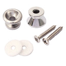 2 Pcs Metal Guitar Strap Lock Button with Mounting Screws for Acoustic Electric Guitar Parts