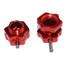 1 Set Aluminum 17mm Wheel Hex Hub Adapter For 1/8 Scale RC Car Red