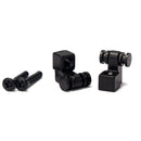 Set of 2 Electric Guitar Iron Black Roller String Retainer 0.47 x 0.45 x 0.39inch