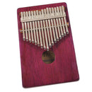 Portable 17 Notes C Tone Kalimba Dark Red for Kids Music Educational Toys 7.32 x 5.31 x 1.41inch