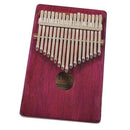 Portable 17 Notes C Tone Kalimba Dark Red for Kids Music Educational Toys 7.32 x 5.31 x 1.41inch