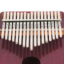 Portable 17 Notes C Tone Kalimba Dark Red for Kids Music Educational Toys 7.32 x 5.31 x 1.41inch