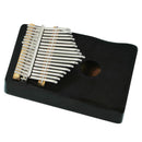 17 Key Mahogany Kalimba Finger Percussion Thumb Piano Mbira Gift Craft for Kids Musical Toys Black