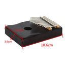17 Key Mahogany Kalimba Finger Percussion Thumb Piano Mbira Gift Craft for Kids Musical Toys Black