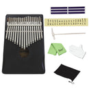 17 Key Mahogany Kalimba Finger Percussion Thumb Piano Mbira Gift Craft for Kids Musical Toys Black