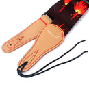 Durable Polyester Guitar Strap Belt Leather End for Acoustic Electric Guitar Bass