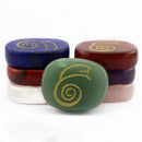 7 Pack Palm Stone Natural Engraved Crystal Gemstone Reiki Stone Collectible