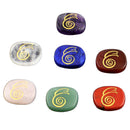 7 Pack Palm Stone Natural Engraved Crystal Gemstone Reiki Stone Collectible