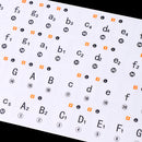 Piano 88/61/49/37 Key Note Keyboard Letter Sticker Decal for Piano Player Beginners 24.5 x 11.5cm
