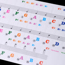 Transparent Piano Note Keyboard Sticker 61 Key Electronic Keyboard Letter Decal for Beginner