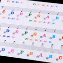 Transparent Piano Note Keyboard Sticker 61 Key Electronic Keyboard Letter Decal for Beginner
