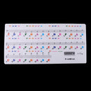 Transparent Piano Note Keyboard Sticker 61 Key Electronic Keyboard Letter Decal for Beginner