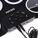 Electronic Foldable 9 Pad Drum Sticks Foot Pedal Musical Instrument Kit Kids