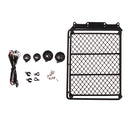 Roof Luggage Rack with LED Light Bar for 1/10 1/8 RC Cars Rock Crawler Rally 4WD CC01 CR01 D90 AXIAL SCX10