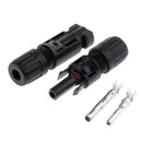 2 Pieces Plastic Waterproof Replacement Solar Cell Panel Connector Male Female Joint