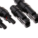 Waterproof 1 Pair Solar Cells Panel Y Branch Connector Male Female Cable Splitter Coupler