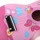 Mini 21'' 6 Strings Wooden Classic Guitar Kids Musical Instrument Toy Pink