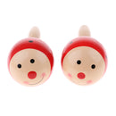 3 Pieces Red Wooden Cartoon Tambourine Musical Instruments Toys Gift for Kids Baby Toddl