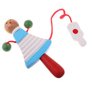 5 Pieces Blue Wooden Cartoon Tambourine Musical Instruments Toys Gift for Kids Baby Toddl