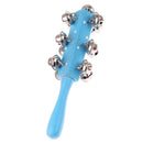 5 Pieces Blue Wooden Cartoon Tambourine Musical Instruments Toys Gift for Kids Baby Toddl