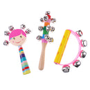 7Pcs Orff World Educational Wooden Musical Instrument Percussion Drums Bell Children's Toys Gift