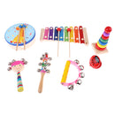 7Pcs Orff World Educational Wooden Musical Instrument Percussion Drums Bell Children's Toys Gift